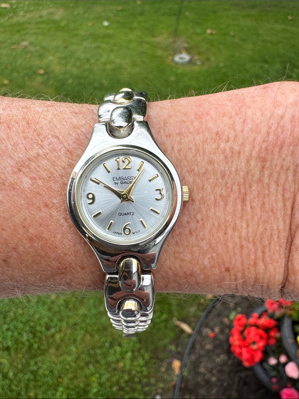 Embassy by Gruen Silver Tone Ladies Quartz Watch